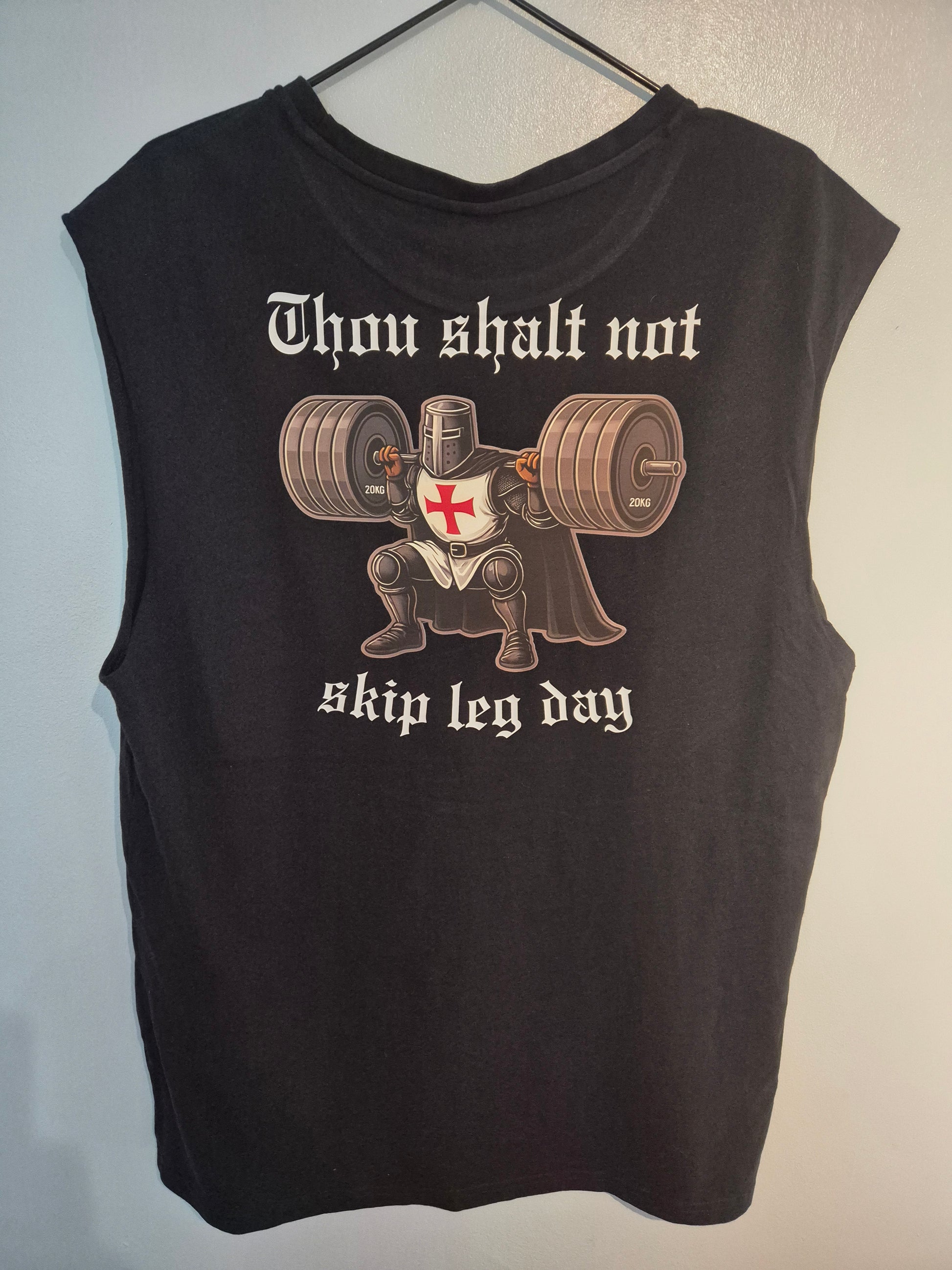Sleeveless Thou Shalt Not Skip Leg Day Tee